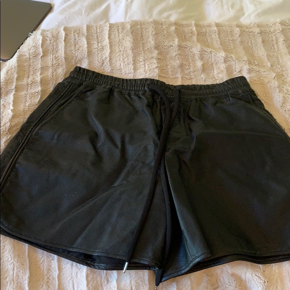 Club Monaco Leather Shorts